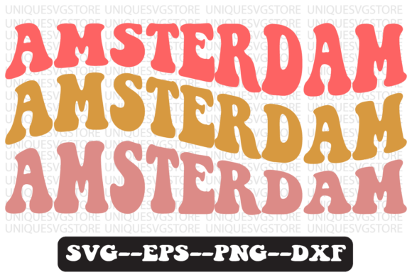 Amsterdam Quote Retro SVG Design: A Timeless Embroidery File for Modern Projects