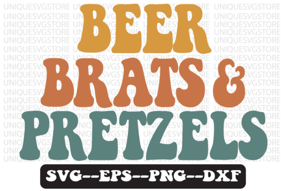 Beer Brats and Pretzels Retro Svg Design Review