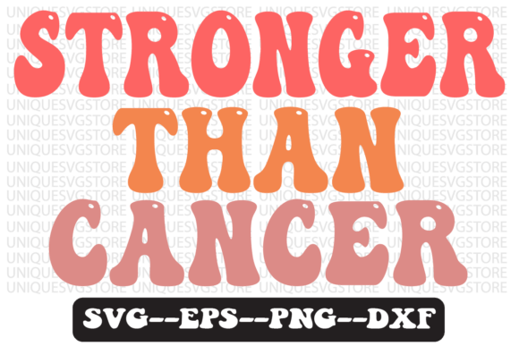 Stronger Than Cancer Retro Svg Design Review
