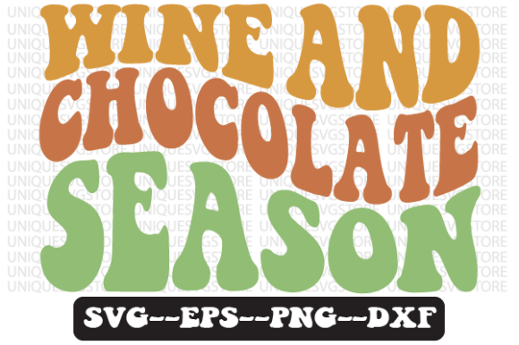 Wine and Chocolate Season Svg Design: A Retro Charm for Embroidery Projects